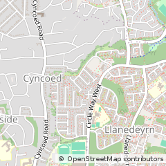 Map of Cardiff, South Glamorgan