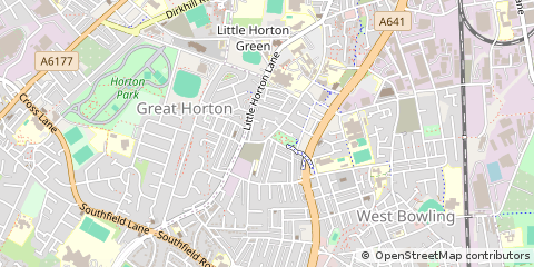 Map of Bradford, West Yorkshire