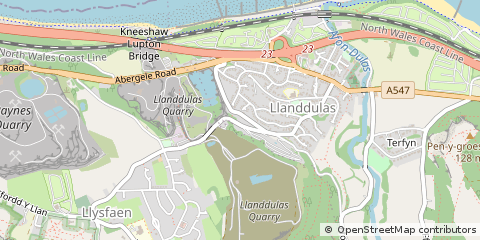 Map of Abergele, Conway