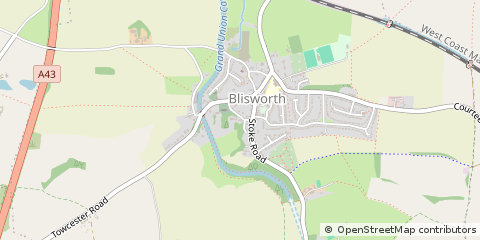 Map of Blisworth, Northants