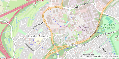 Map of Birchwood, Warrington