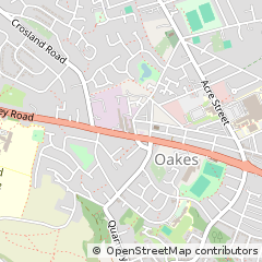 Map of Huddersfield, West Yorkshire