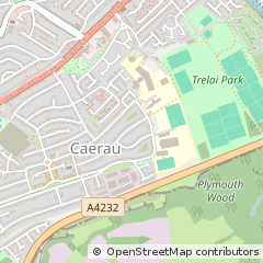 Map of Cardiff, South Glamorgan