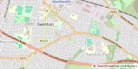 Map of Swinton, Manchester