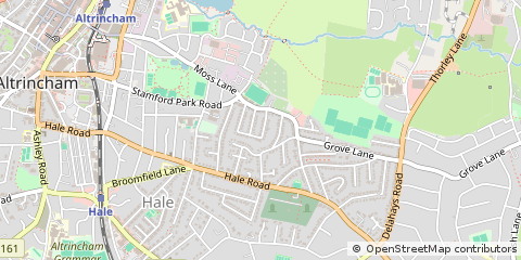 Map of Altrincham, Greater Manchester