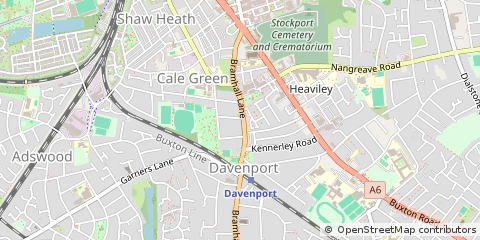 Map of Stockport, Cheshire