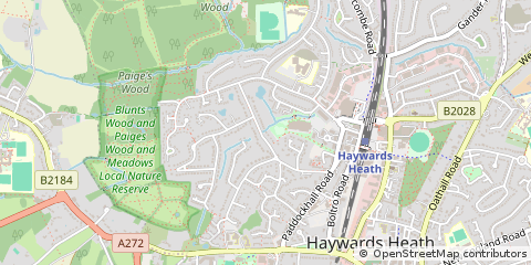 Map of Haywards Heath, West Sussex