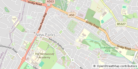 Map of Leicester, Leicestershire