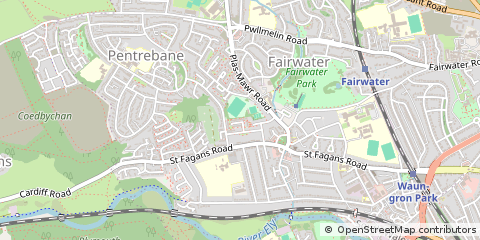 Map of Cardiff, South Glamorgan
