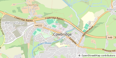 Map of Cowbridge, South Glamorgan