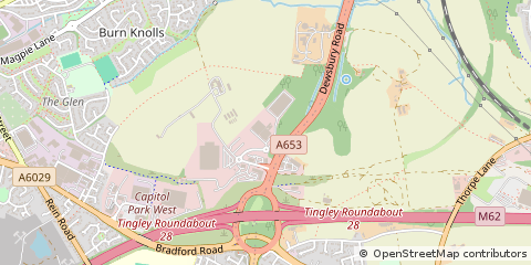 Map of Wakefield, West Yorkshire