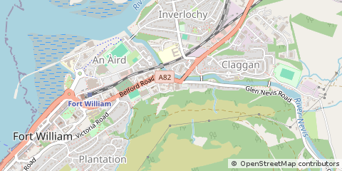 Map of Fort William, Highland