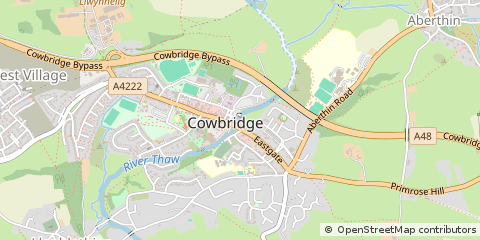 Map of Cowbridge, Vale of Glamorgan