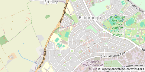 Map of Nottingham, Nottinghamshire