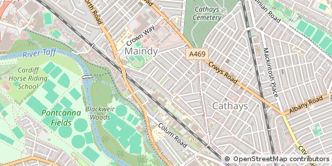 Map of Cardiff