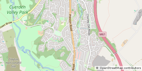 Map of Chorley, Lancashire