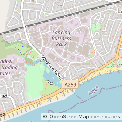 Map of Lancing, West Sussex