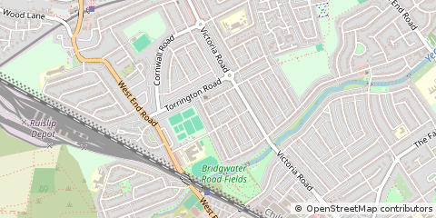 Map of Ruislip, Middlesex