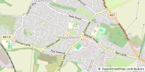 Map of Barnsley, South Yorkshire