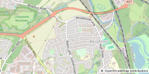 Map of Sheffield, South Yorkshire