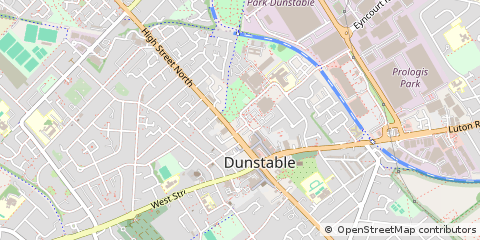 Map of Dunstable, Bedfordshire