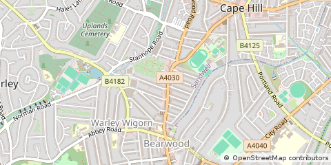 Map of Birmingham, West Midlands