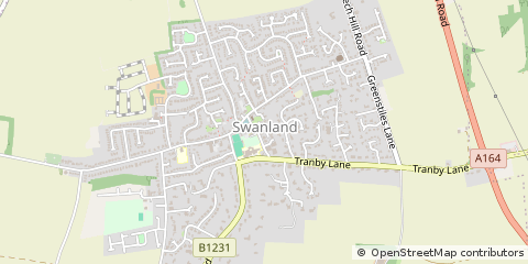 Map of Swanland, East Riding of Yorkshire