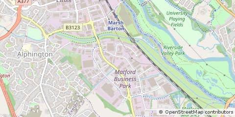 Map of Marsh Barton Trading Estate, Exeter Devon