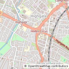 Map of Birmingham, West Midlands