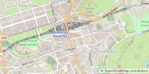 Map of Edinburgh, UK Mainland