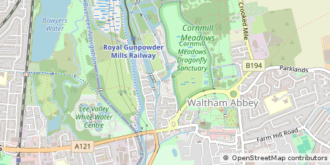 Map of Waltham Abbey, Essex