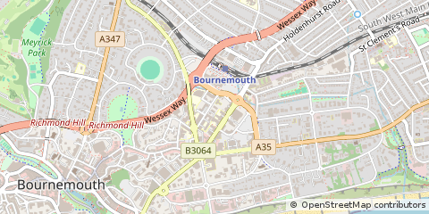 Map of Bournemouth, Dorset