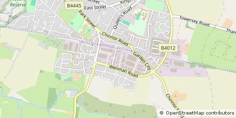 Map of Thame, Oxfordshire