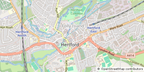 Map of Hertford