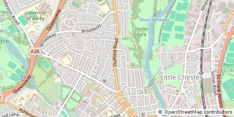 Map of Derby, Derbyshire