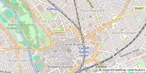 Map of Cardiff