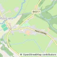 Map of Llanelli, Carmarthenshire