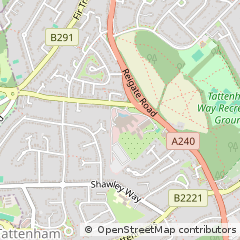 Map of Epsom, Surrey