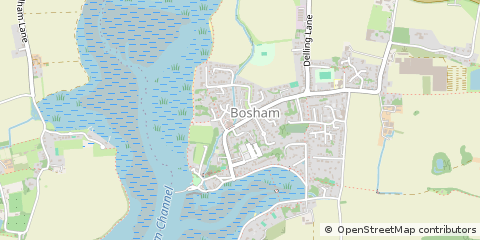 Map of Bosham, Chichester West Sussex