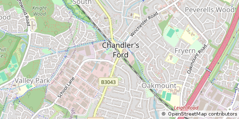 Map of Eastleigh, Hampshire