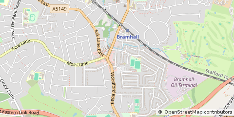 Map of Stockport, Cheshire