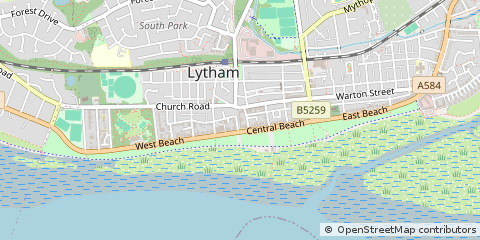 Map of Lytham ST. Annes
