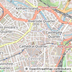 Map of Sheffield, South Yorkshire