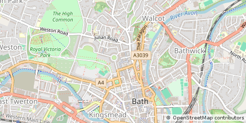 Map of Bath, Somerset