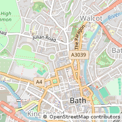 Map of Bath, Somerset