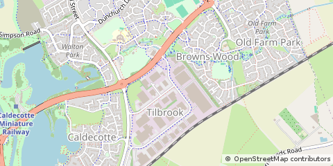 Map of Milton Keynes, Buckinghamshire