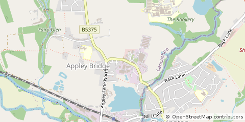 Map of Wigan, Lancashire