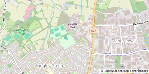 Map of Crawley