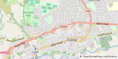Map of Colne, Lancashire