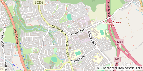 Map of Preston, Lancs